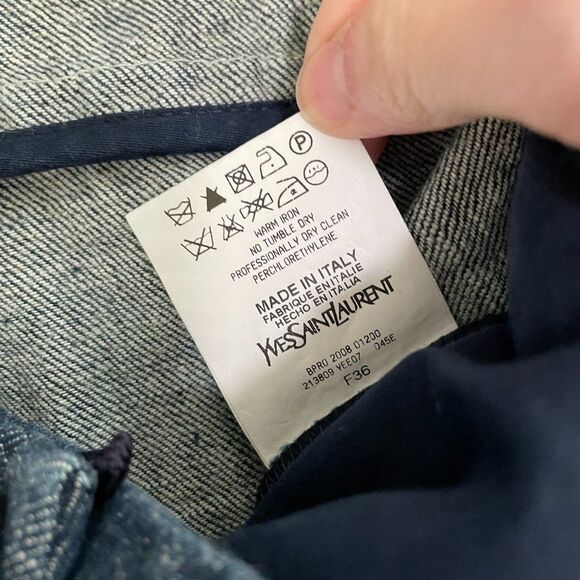 Yves Saint Laurent Flare Denim Jeans in Dark Blue - Picture 6 of 12